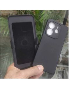 Capa suporte cinto cintura Redmi Note 14 4G e 5G com capa silicone com camurça