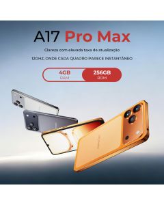 Smartphone Hotwav A17 Pro Max, Versão Global, 12GB RAM + 256GB ROM, Dual SIM, Tela LCD de 6,75", GPS/OTG