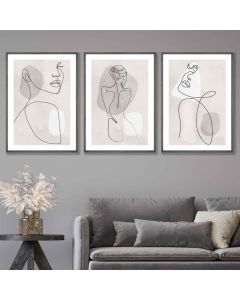 Quadro Decorativo Abstrato mulheres linhas , decoração casa Quadro Decorativo linhas Minimalistas