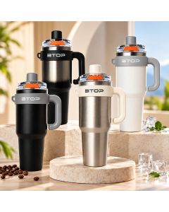 Garrafa Térmica 1200ml Copo Inox  Alça e Canudo Água Grande