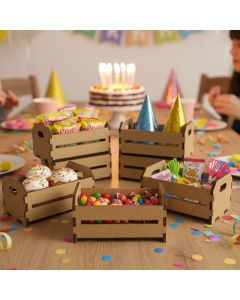 Kit Caixotes De Feira Mini Mdf Cru Lembrancinhas Presentes Caixotinhos