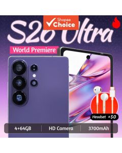 Telefone Celular S26 Ultra com Orçamento para Smartphone, Câmera Traseira HD, Bateria de 3700mAh, Design Unibody,