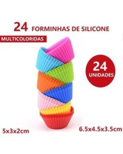 OFERTA Forminhas 24 Un Redonda 6.5x4.5x3.5cm Silicone Ou 5x3x2cm 12 Un Brigadeiro Torta BolO
