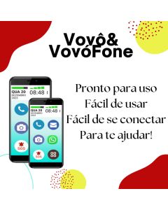 CELULAR DO IDOSO VOVÔ&VOVÓFONE 32GB FÁCIL USO REDES SOCIAIS