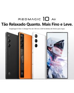 REDMAGIC 10 Air 520Hz celular gamer 12/16GB+256/512GB, Fino de 7,85mm, chip duplo Snapdragon 8 Gen 3+R3, 6000mAh