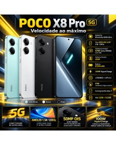 Xiaomi Smartphone POCO X8 Pro 5G 12GB 512GB Dual SIM 6.59 Inch AMOLED NFC Global Version