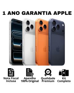 Apple iPhone 17 Pro / 17 Pro Max (256GB) (512GB) (1TB) (2TB) 100% Original Novo Lacrado NF Garantia Apple 1 Ano