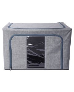 Caixa de Organização Multiúso C/ Visor P/ Armário Guarda Roupa Casa Roupas Objeto Armário Tecido Compacta Portátil