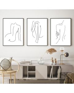 Quadro Decorativo Abstrato mulheres linhas , decoração casa Quadro Decorativo linhas Minimalistas