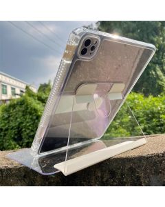 Estojo De Rotação 360 Para IPad Pro11 Air 5 4 10 9 8 7a Geração 10.2 Couro Acrílico Transparente PU Com Porta-Caneta