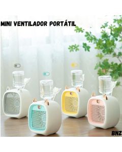 Mini ventilador portátil (605180) para desktop, casa, escritório, mesa recarregável 1200mAh