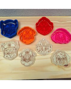 Cortador GRANDE Sanduiche Molde pão para lancheira Lanche patrulha Infantil Molde + Marcador Divertido  9cm