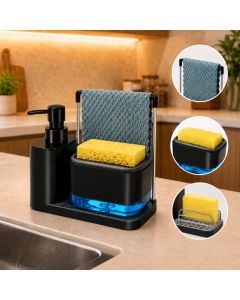 Dispenser Detergente Pia Cozinha 450ml Organizador Porta Esponja E Pano