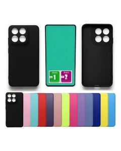 Kit Capa Aveludada Para Moto G86 + Pelicula Ceramica