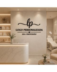 Logomarca em MDF 3mm personalizada - Letreiro de parede decorativo sob medida para empresas e lojas