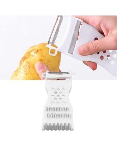Ralador Multiuso 7 Funções 17.5x7cmFatiadores  Boleador Frutas E Legumes Prático Aço Inoxidável  Ferramenta Cozinh