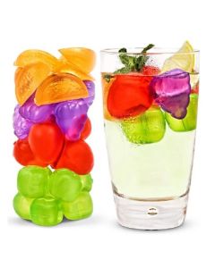 10 Cubos De Gelo Em Formato De Frutas Para Bebidas Refrigerantes Artificial Reutilizável Ecológico