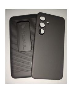 Capa Suporte de Cintura para Galaxy S24 com capa de silicone com camurça