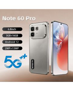 Celular Android Novo Note60Pro, Smartphone com 16GB, 8 Núcleos, Tela Grande HD de 6,8 polegadas