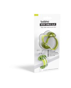 Bobino Desk Cable Clip Original Suporte 3 Fios Carregador de Celular p/ Borda de Mesa Vermelho