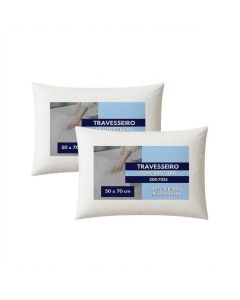 Kit Travesseiro Diversas Unidades 50x70 cm 100% Fibra De Silicone 200 Fios