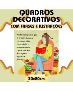 Quadros Decorativos De Madeira 30x30cm Com Frases E Ilustrações Coloridos Para Sala De Estar Cozinha