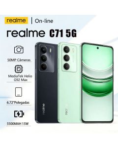 Celular Realme C71 5G NFC Câmera 50MP Bateria 6300MAH  8GB RAM 256GB Versão global 45W NOVO