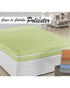 Capa Para Colchão Queen Capa Protetora 100% Poliéster Malha Gel Cores Variadas Envio Imediato