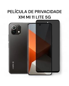 Película de Privacidade de Vidro 3D Para XM MI 11 Lite 5G