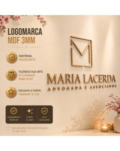 Logomarca em MDF 3mm personalizada - Letreiro de parede decorativo sob medida para empresas e lojas -  ENVIO EXPRESS