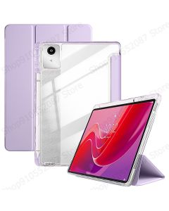 Para Lenovo Tab m11 Caso Com Suporte De Lápis Acrílico Claro Volta Capa Dura Xiaoxin Pad 2024 tb330fu tb331fc