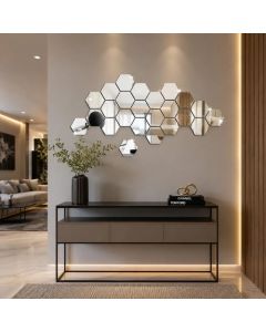Espelho Acrílico Decorativo Parede 10 Unidades Espelhado