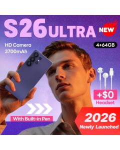 Smartphone Android Unibody de Moda 4+64GB, Câmera HD, Celular Econômico com 3700mAh e Longa Duração da Bateria