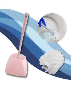 Escova Sanitária Limpa Vaso Quadrada De Silicone Louça Privada Limpeza Higiênica Base E Cabo - Astra