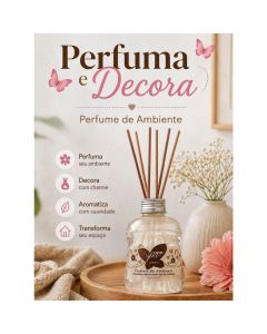 Perfume de Ambiente 250ml Aromatizador Difusor Perfuma e Decora