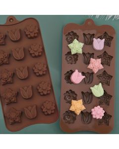 1 Forma de Chocolate Silicone Doces Gelo Gelatina Molde Bombom CLINK