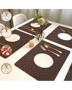6 Jogo Americano Matelasse Cor Marrom Pvc