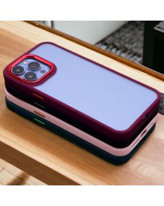 Capa Transparente Borda Colorida Para IP  11 ,11 Pro Max , 12 , 12 Pro Max , 13 , 13 Pro e 13 Pro Max