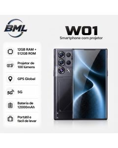 Celular BML W&O WO1 12+512GB Ram 5G Tela 6.79 Polegadas Smartphone Com Projetor