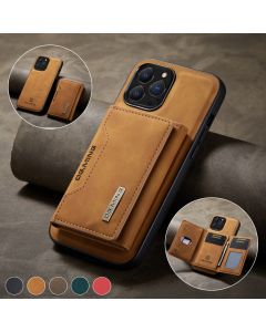 2 Em 1 Capa Magnética Destacável De Couro Para IPhone 14 Pro Max 15 13 12 Porta-Cartões De Bolso Com Tampa De Carteira