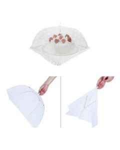 Mosquiteiro Tela Protetora Tampa Para Alimentos Modelo Guarda Chuva Tule 40CM