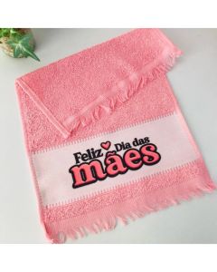 toalhinha tema Mãe Dia das Mães Rosa