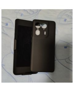 Capa Suporte Cintura Case Motorola Moto EDGE 50 ULTRA  Preta Com Capa de Silicone da Camurça
