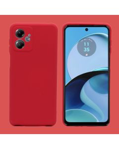 Capa Silicone Aveludada Moto G14 Com Película 3D