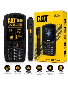 CAT Celular B50 4G LTE Bateria 2500mAh Radio FM Câmera VGA Resistente a Impactos Dual SIM Micro USB Port