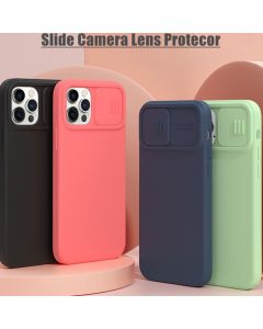 Slide Proteção Da Câmera Caso De Telefone De Silicone Líquido Para O iPhone 13 11 12 Pro Max MiniSE Lente Push Pull Capa