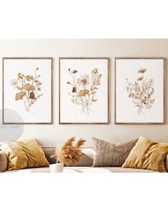 Quadro Decorativo Flores Botânico minimalista , decoração casa Quadro Decorativo Loja Minimalista t