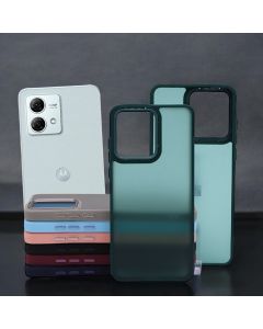 Capa Protetora Fosca Borda Colorida para Moto G84