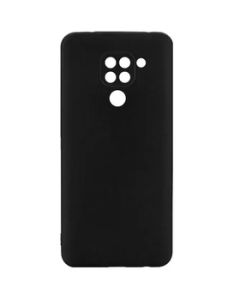 Capa Silicone Redmi Note 9 preta case aveludada de camurça luxo