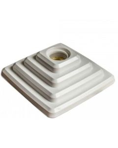 Plafon Plafonier Pirâmide Quadrado Branco Teto